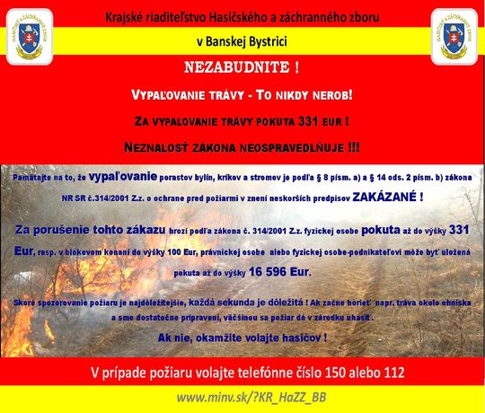 Pozor na vypaľovanie Pozor na vypaľovanie